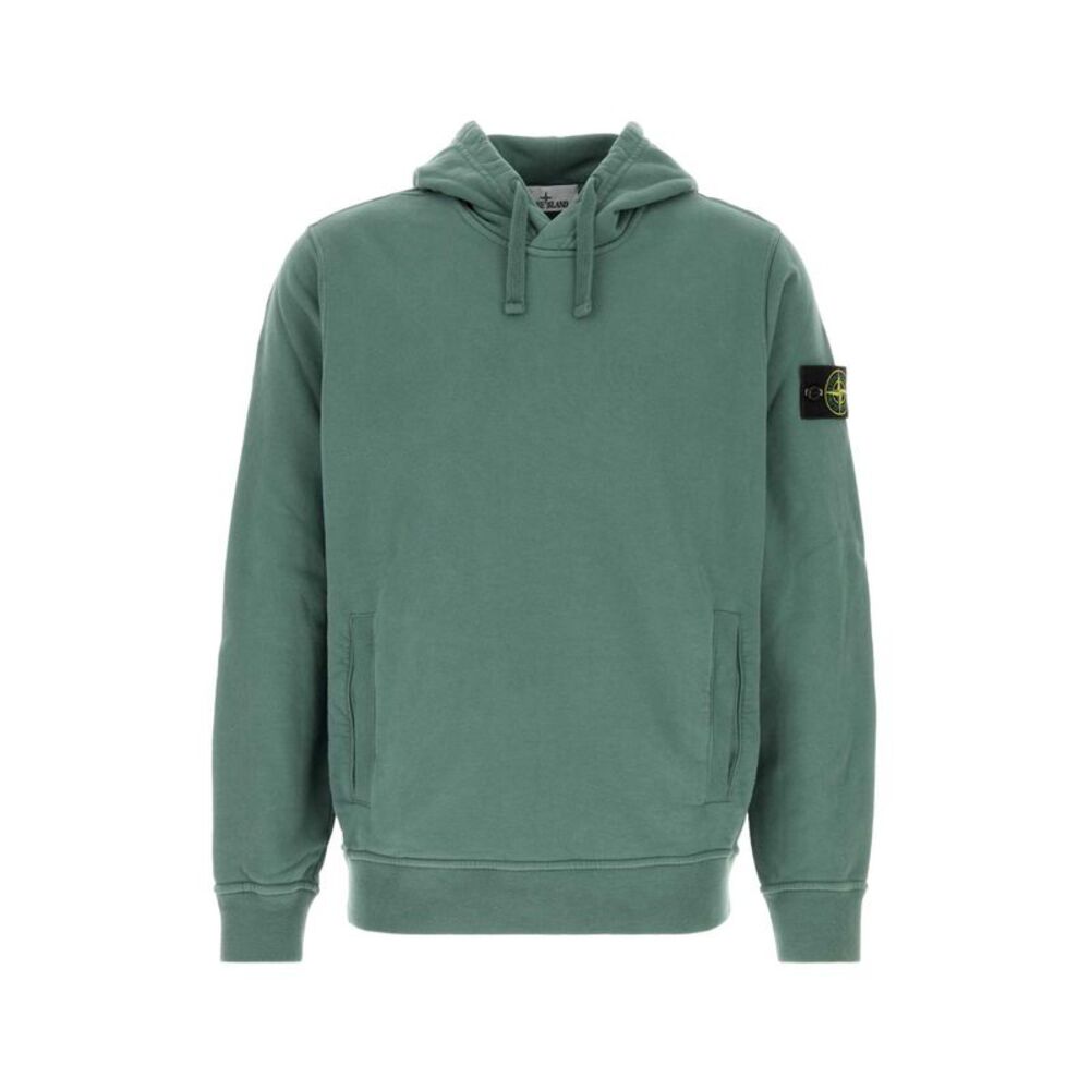 Stone Island Men Green Cotton Sweatshirt